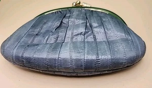 Vintage Eel Skin Gray Coin Purse - Picture 1 of 3