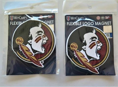 LOT OF TWO (2) FLORIDA STATE SEMINOLES, FLEXIBLE MAGNETS FROM WINCRAFT Cover