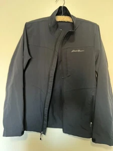 Eddie Bauer schwarze Softshelljacke Windbreaker Herren S Full Zip Stehkragen - Bild 1 von 5