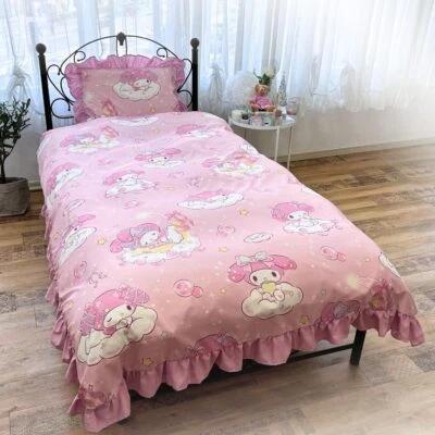 Sanrio My Melody Frill Duvet Cover Set Sheets Pillowcase SB-673-S Japan New - Image 1 of 4