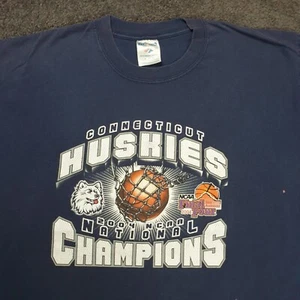 Connecticut Huskies 2004 NCAA National Champions Jerzees Men's Size L T-Shirt - Bild 1 von 9