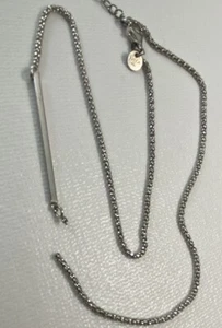 Vintage Bianca Italien Halskette Sterlingsilber 17" Kabel Perlen gebrochen Kette - Bild 1 von 9