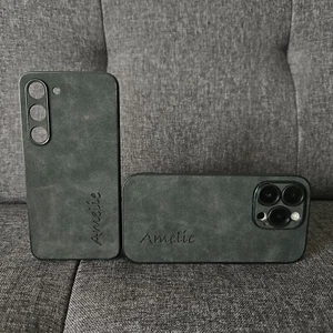 Personalisierte Handyhülle Samsung Galaxy S20 21 22 23 S24 S25 + Ultra Alcantara - Bild 1 von 10