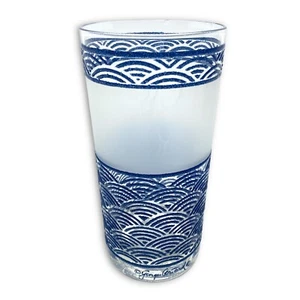 Vintage Georges Briard MCM High Ball Cocktail Tall Glasses Blue Wave Set of 6 - Picture 1 of 4
