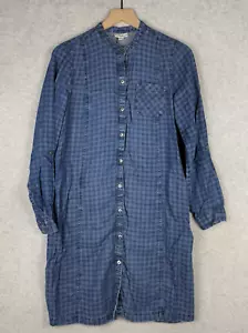 J Jill Denim Dress Womens Small Blue Check Jean Preppy Party Office Lyocell - Picture 1 of 11