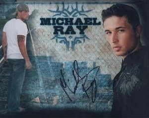 FOTO FIRMADA DE 8X10 MICHAEL RAY COUNTRY MUSIC STAR CON CERTIFICADO DE AUTENTICIDAD - Imagen 1 de 1