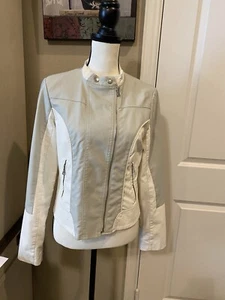 “COLLECTION BY BERNARDO” WOMAN’S FAUX LEATHER & SNAKE SKIN MOTO JACKET – LARGE - Picture 1 of 11