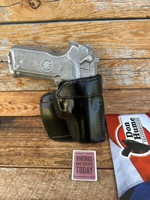 Don Hume Black Leather H724 26F-45 OWB Holster For Beretta Cougar 8045 - Image 1 of 3