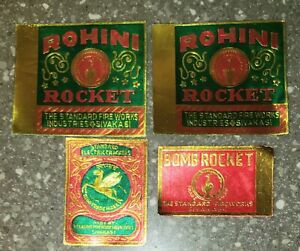 (4) Sivakasi Firework Labels ~ Standard Electric Crackers ~ Rohini Rocket India
