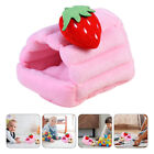  Warm Small Pet Bed House Cartoon Strawberry Design Nest Hamster