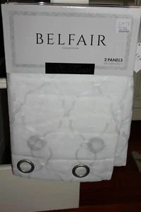 Window panel pair 84" BELFAIR Sheer Embroidered - Picture 1 of 1