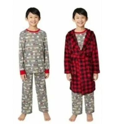 Bata y pijama Eddie Bauer niños felpa a juego jóvenes niños talla M 10/12 Foto 1 de 4