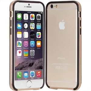 Case-mate case Tough Frame BUMPER for Apple iPhone 6 6S - Champagne BLACK - Picture 1 of 9