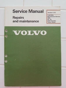 1984 Original 7,500 Mile Volvo Service Manual Section 1(17) Repair & Maint. - Bild 1 von 10