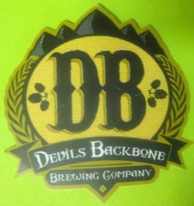 DB, DEVILS BACKBONE BREWING COMPANY Gold Trim Beer STICKER, Lexington, VIRGINIA - Picture 1 of 1