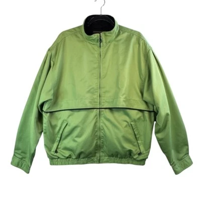 Cutter & Buck WeatherTec Jacket Lightweight Golf Coat Green L Windbreaker READ - Image 1 of 4