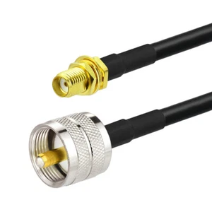 Coaxial RG58 PL259 UHF Male to SMA Female Adapter Cable Pigtail 4" for Wireless - Picture 1 of 4
