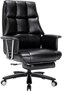 Executive Office Chair, Big and Tall PU Leather Office Chair with Wide Seat, ... - Picture 1 of 9