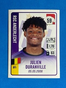 Julien Duranville Rookie Sticker Panini Pro League Belgium 2022-23 Anderlecht - Imagen 1 de 2