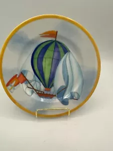 (107C) Set of (4) Williams-Sonoma Montgolfiere Hot Air Balloon Salad Plates - Picture 1 of 5