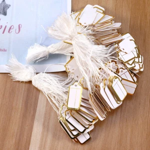 500pcs Label Display Tags Jewelry Merchandise String Tags Blank Tags String - Picture 1 of 12