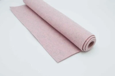 Tweed Col 940 Schurwollfilz 3 mm Pastellrosa Melange rosafarbener Filz 3mm stark