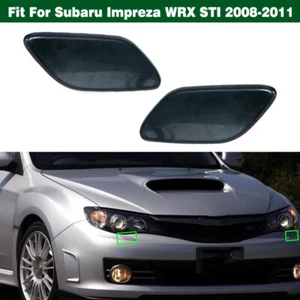 Pair Headlight Washer Spray Nozzle Cover Cap For Subaru Impreza WRX STI 2008-11 - Picture 1 of 7