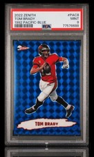 2022 panini zenith #PAC8 tom brady; 1992 pacific blue prizm PSA 9  ☆  MINT SSP