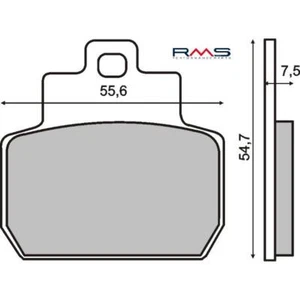 Pastiglie Freno RMS Organiche Piaggio Beverly 500cc Posteriore per PIAGGIO X9 EV - Imagen 1 de 1