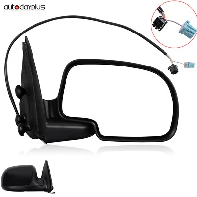 电源加热镜适用于 03-07 雪佛兰 GMC 右乘客侧视图黑色 — 第 1/4 张图片