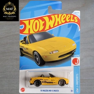 Hot Wheels 91 Mazda MX-5 Miata Amarillo #120 Mainline 2024 Estuche Q | Nuevo - Imagen 1 de 1