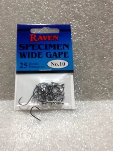 Raven Specimen Wide Gap Hooks, One 25 Pack, Size 8 - Picture 1 of 3