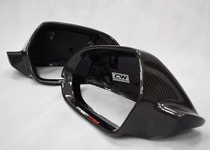 Audi A6 Carbon Fibre Fiber Replacement Mirrors A6 S6 RS6 C7 Without lane Assist - Picture 1 of 12