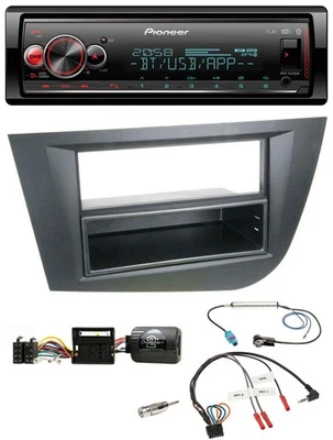 Pioneer Bluetooth USB Lenkrad DAB Autoradio für Seat Leon 2005-2010 schwarz - Bild 1 von 4