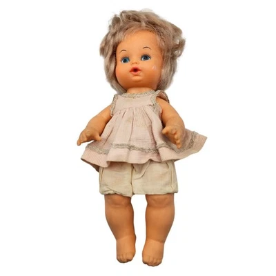 Винтажная 1950-х ИДЕАЛЬНАЯ КУКЛА KISSY FACE БЛОНДИНКА РЕЗИНОВАЯ с оригинальным платьем - Изображение 1 из 4