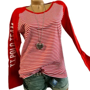 Tom Tailor Damen T-Shirt Langarm Rot Weiß Gestreift Gr. 36-42 NEU (3 658) - Bild 1 von 3