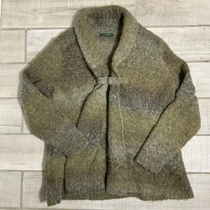 XXL Woolrich Mujer Lana Rayas Western Tejido Chal Abierto Cárdigan Suéter Pizarra - Imagen 1 de 8