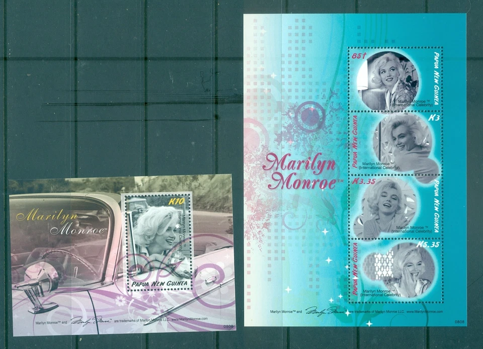 Папуа-Новая Гвинея - Sc # 1325-6. 2008 Мэрилин Монро. Как новые без наклеек и следов $16,00. - Изображение 1 из 1