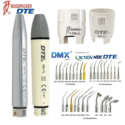 Woodpecker DTE Dental Ultrasonic Scaler Tips, HD-8L LED Handpiece/Torque Wrench - Image 1 of 4