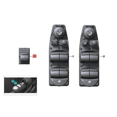 Passenger Side Power Window Switch Button for Mini Cooper 2011-16 Countryman R60 — 第 1/4 张图片