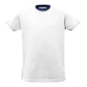 Maglietta T-shirt Truck Bianca con Riga a Manica Corta in Cotone - Rossini - Imagen 1 de 1