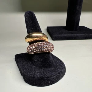 Diamante Diamonique Coñac 2,00 Ctw Amarillo 18k GP Talla 6,75 - Imagen 1 de 6