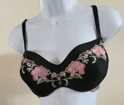 NATORI Bra size 38D  Contour Underwire Cups with floral embroidery NWOT - Image 1 of 2