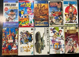 Nintendo Super Famicom Lot of 10 Boxes Games. Japan Import US Seller, Untested - Picture 1 of 4