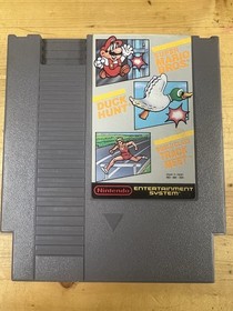 Super Mario Bros./ Duck Hunt / World Class Track Meet Nintendo NES Cart W Sleeve