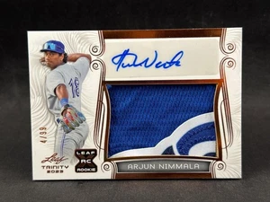 2023 Leaf Trinity Arjun Nimmala PA-AN1 XRC ROOKIE BRONZE LOGO PATCH AUTO 4/99 - Bild 1 von 2