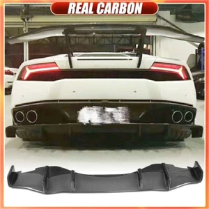 Labio difusor de parachoques trasero de carbono real para Lamborghini Huracan LP600 LP610 2014-17 - Imagen 1 de 15