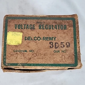 Regulador de voltaje vintage Delco Remy 3D59 725 6 V - Imagen 1 de 5