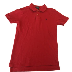 LOT 2 RALPH LAUREN POLO SHIRT BOYS L 14 16 RED CORAL SHORT SLEEVE MESH COTTON - Picture 1 of 24