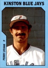 1985 Kinston Blue Jays TCMA #6 Perry Lychak Edmonton Canada Baseball Card